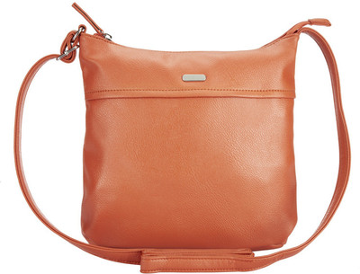 

Lavie Women Casual Orange Genuine Leather Sling Bag