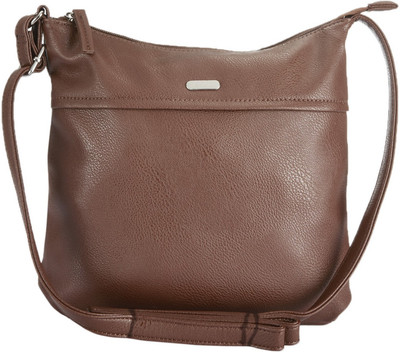 

Lavie Women Evening/Party Brown Genuine Leather Sling Bag