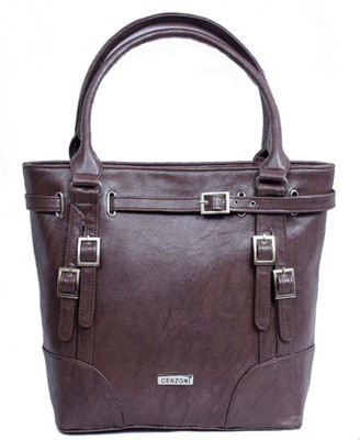 

cenzoni Women Casual Brown PU Tote