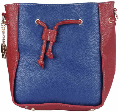 

Butterflies Women Casual Blue PU Sling Bag