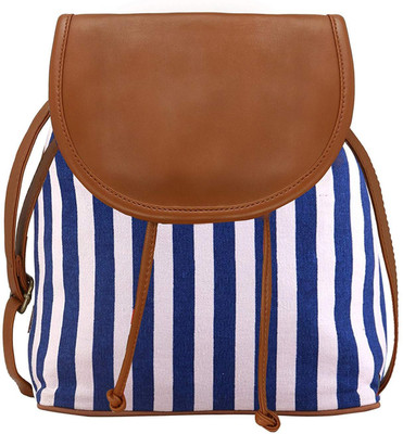

Kleio Women Casual Blue, Brown Canvas Sling Bag
