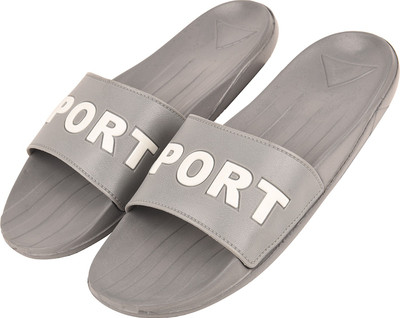 

DRUNKEN Grey Sporty slippers Slide Slip-ons Slides