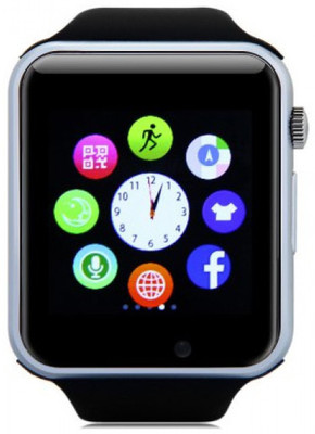 

CASVO Bluetooth Smart Watch For WePlus Camera and Sim Card /Memory Card Support With Touch Screen (Silver) Silver Smartwatch(Black Strap Free Size)