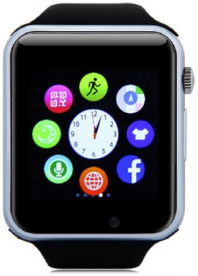 

MUSTTALK smartwatch44 Silver Smartwatch(Black Strap Free Size)