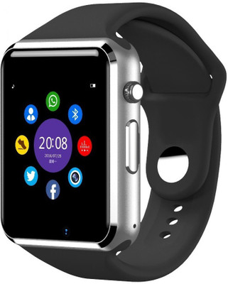 

CASVO Bluetooth Smart Watch For Iris414 Camera and Sim Card /Memory Card Support With Touch Screen (Silver) Silver Smartwatch(Black Strap Free Size)