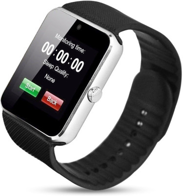 

MOBILZA Bluetooth Smart Watch For Lumia630630DualSIM Camera and Sim Card /Memory Card Support With Touch Screen / Calling (Silver) Silver Smartwatch(Black Strap Free Size)