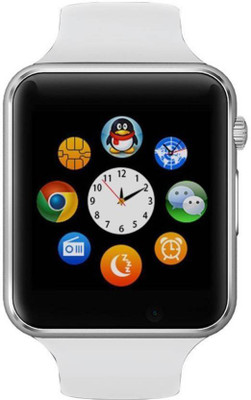 

Kwitech A1 Bluetooth with Built-in Sim card and memory card slot touch Compatible with Android IOS Mobiles Wrist Calling mobile Smartwatch(White Strap Free Size)