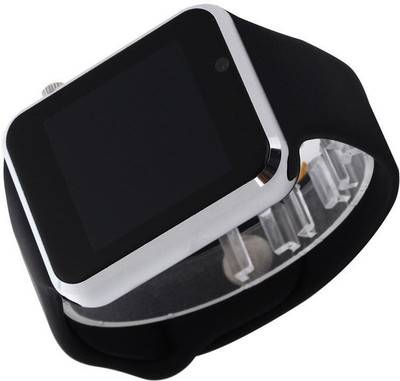 

MUSTTALK Bluetooth Smartwatch with Camera/Sim & SD Card Slot/Calling Function/Touch Screens Silver Smartwatch(Black Strap Free Size)