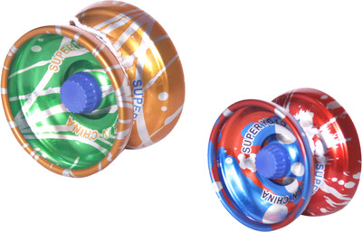 

Homeshopeez Metal YoYo - Set of 2 - Brwn-Rd1 Toy Yoyo