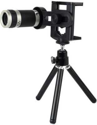 

Spring Jump 12x Optical Zoom With Universal Mobile Phone Lens) Tripod Kit(Black, Supports Up to 600 g)