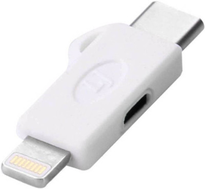 

OLECTRA 3 IN 1 Micro USB to Lightning 8 Pin and Type C Convertor CHARGING ADAPTER (White) USB Adapter(White)
