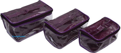 

OmneityHuckster NetPPurple OmneityHuckster Travel organiser - Make up Kit Toiletry Bag Multi Purpose Kit - Set of 3 pcs Makeup, Travel, Jewellery, Toiletries, Organiser, Storage, Multi purpose Kit Vanity Box (Violet) Vanity Box(Purple)