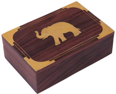 

Craft Art India Beautiful With Outstanding Carving Work With Locking System Jewellery Vanity Box(Brown)