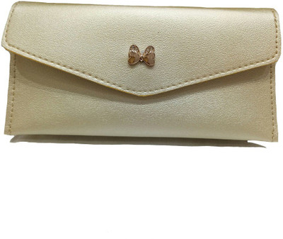 

landloper Girls Casual Gold Fabric Wallet(6 Card Slots)