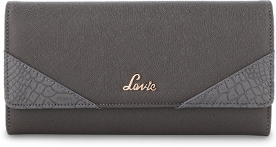 

Lavie Women Casual Grey Genuine Leather Wallet(10 Card Slots)