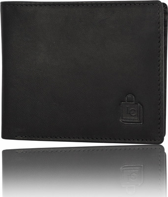 

Le Craf Men Casual Black Genuine Leather Wallet(4 Card Slots)