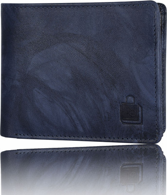 

Le Craf Men Casual Blue Genuine Leather Wallet(7 Card Slots), Navy