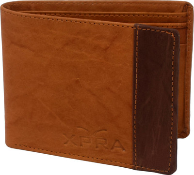 

XPRA Men Tan Genuine Leather Wallet(7 Card Slots)