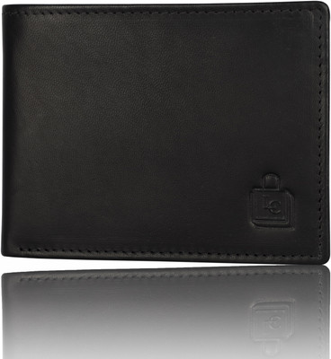 

Le Craf Men Black Genuine Leather Wallet(6 Card Slots)