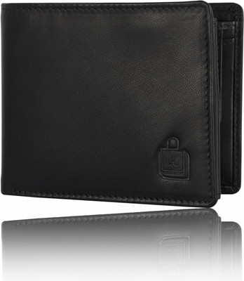 

Le Craf Men Black Genuine Leather Wallet(7 Card Slots)