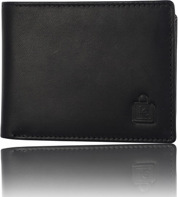 

Le Craf Men Formal Black Genuine Leather Wallet(3 Card Slots)