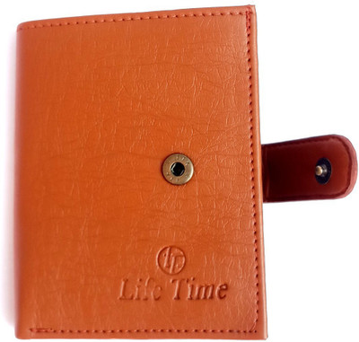 

Life time leather Men Casual Tan Genuine Leather Wallet(12 Card Slots)