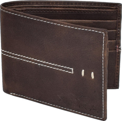 

XPRA Men Brown Genuine Leather Wallet(9 Card Slots)