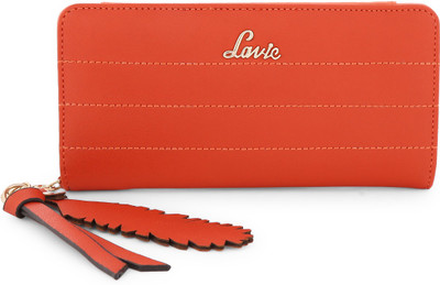 Lavie Women Ethnic Orange Genuine Leather Wallet(6 Card Slots)