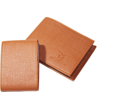 

megrek Men Formal Tan Artificial Leather Wallet(6 Card Slots), Black