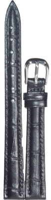 

SURU Croco Padded P12B 12 mm Leather Watch Strap(Black)
