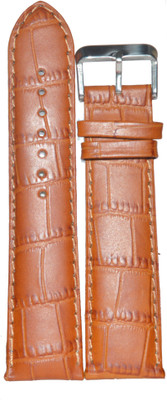 SURU Croco Padded SC20T 20 mm Leather Watch Strap(Tan)