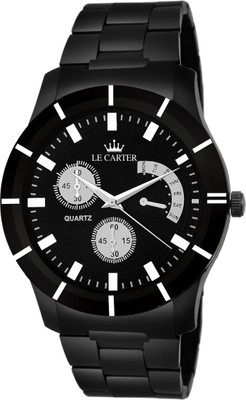 

Le Carter LCW-7057 Stylish Matte Black series Bracelet Chain Watch - For Men