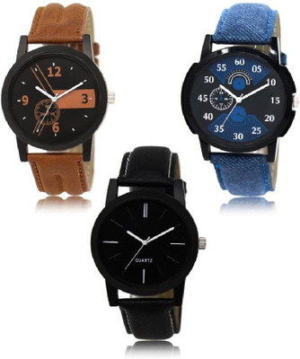 

R P S Fashion New Watch Collcetion Fancy Look Men Pack Of 3 Watch - For Men