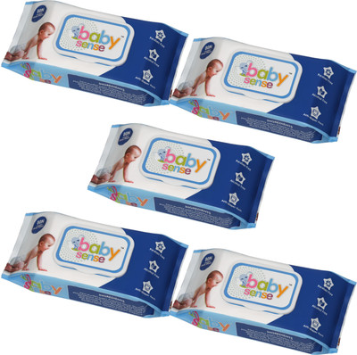 

baby sense Wipes with LID ( 80 Wipes per Pack )(5 Pieces)