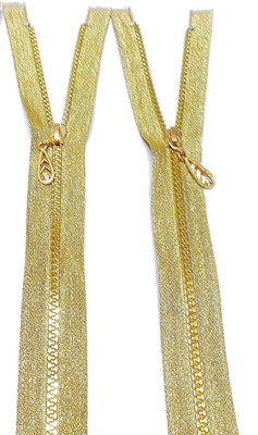 Trendz Handpicked NT-E3M7-DYG4 Gold Zinc Alloy Watertight Zipper( )
