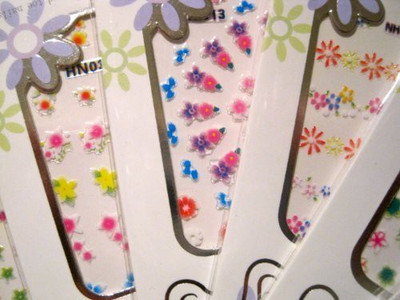 La Demoiselle 3D Nail Art Stickers Decals - 10 Packs Floral Flowers Design Mixed Styles Flipkart