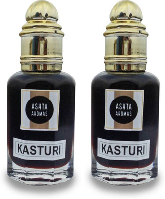 ASHTAAROMAS Pure Kasturi Attar Pack of 2 (12 ML Each) Herbal Attar(Floral)