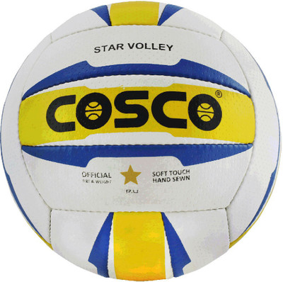 

Cosco Star Volley Volleyball - Size: 4(Pack of 1, Red, Yellow, Grey, Orange, Green), White/yellow