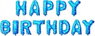 

DADEALS Printed HAPP-BIR-BAL-BLUE-COL-001 Letter Balloon(Blue, Pack of 1)