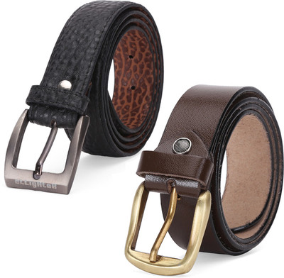 

Elligator Men Casual Black, Brown Artificial Leather, Genuine Leather Belt