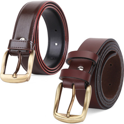 

Elligator Men Casual Brown Artificial Leather Belt