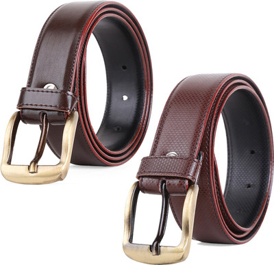 

Elligator Men Casual Brown Artificial Leather Belt