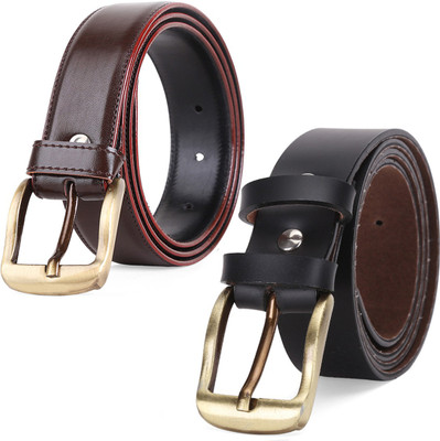 

Elligator Men Formal Black, Brown Artificial Leather Belt