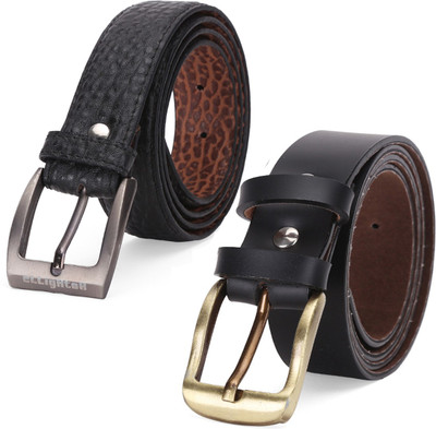 

Elligator Men Casual Black Artificial Leather Belt