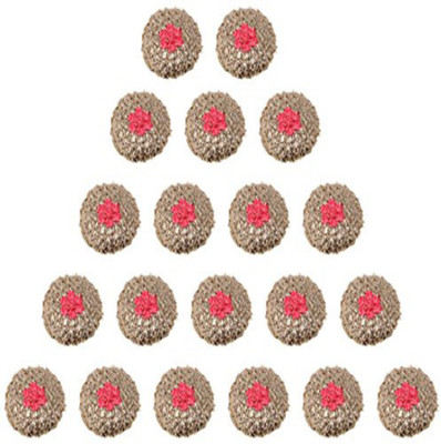 

Fabric and Lace Thread and Zari Floral Pattrn Embroidery Designer fabric & Metal Round Buttons_BT016e Metal Buttons(Pack of 50)