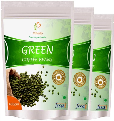 

Vihado 1.2 KG / New Organic Premium Herb Green Coffee Beans/ 100% Pure & Natural / 3 Pack of 400g Instant Coffee 400 g(Pack of 3, Green Coffee Flavoured)