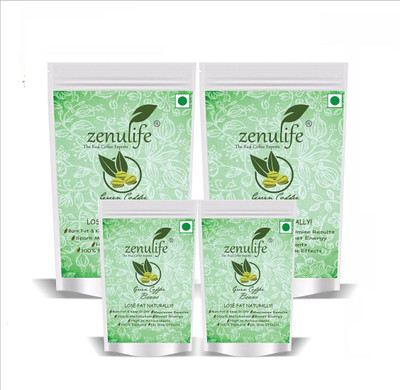

Zenulife 100% Pure And Natural Green Coffee Beans For Weight Loss 400Gm +100 G Free (Pack Of 4) Instant Coffee 400 g(Pack of 4)