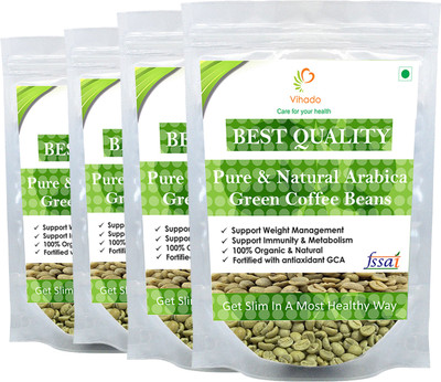 

VIHADO Best Quality weight management Green Coffee Beans (Pack of 4) Instant Coffee 50 g(Pack of 4)