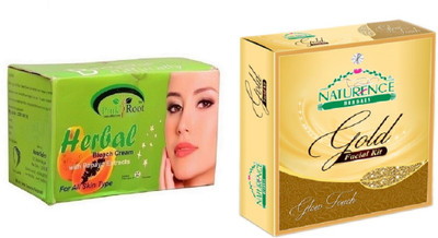 

Pink Root HERBAL BLEACH 250G WITH NATURENCE GOLD KIT 15G(Set of 2)