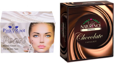

Pink Root PEARL BLEACH 250G WITH NATURENCE CHOCOLATE KIT 15G(Set of 2)